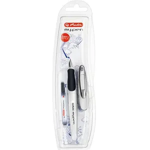 Comparateur de prix : Herlitz 10999738 Stylo plume éducatif my.pen M avec cartouche (Noir/rouge)