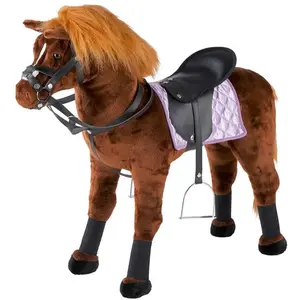 Comparateur de prix : happy people cheval d'obstacle avec son 80 x 30 x 70 cm peluche marron