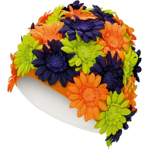 Comparateur de prix : Bonnet de bain - FASHY - 3454 - Nylon - Fleurs décoratives - Couleur orange