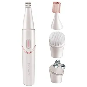Remington Epilateur visage - Ultimate Smooth & Silky - 4 embouts - Blanc & rose pas cher