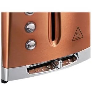 RUSSELL HOBBS 24290-56 - Toaster Luna - Technologie Fast Toast - Inox & Cuivré Rosé pas cher