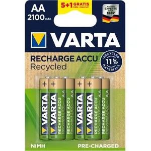 VARTA - Accus HR06 AA 2100 mAh r2u 5+1 gratuit recycled pas cher