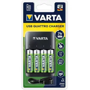 Chargeur Varta Usb + 4 Piles Aa -lr06 2100mah Sub Quatt pas cher