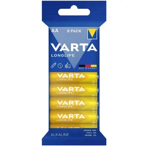 Comparateur de prix : Varta LONGLIFE AA Folie 8 Pile LR6 (AA) alcaline(s) 2800 mAh 1.5 V 8 pc(s)