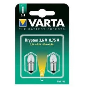 Varta Lot de 2 ampoules pour lampe de poche Krypton 752 - 3,6 V - 0,75 AVendu parfnac