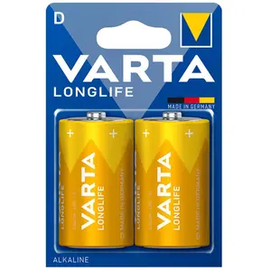 Varta - Batterie alkalina d - lr20 longlife (emballage 2 unit) ø34,2x61,5mm pas cher