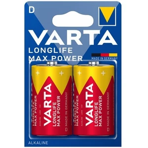 Pile varta long life max power d - lr20 (emballage 2 unit) ø34,2x61,5mm pas cher