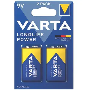 Comparateur de prix : Varta LONGLIFE Power 9V Bli 2 Pile 6LR61 (9V) alcaline(s) 580 mAh 9 V