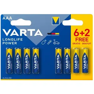 Comparateur de prix : Pack de piles Longlife AAA/L3 (6+2 gratuites) - VARTA - 4903121428