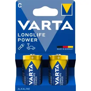 Piles Alkaline C LR14 1.5V Longlife Power 2 Pièces Varta