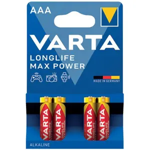 Comparateur de prix : Varta - Blister de 4 piles longlife Max Power LR03 aaa 1,5V 4703110404
