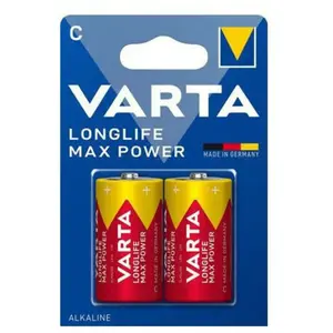 Blister de 2 piles LONGLIFE Max Power LR14 C 1,5V - VARTA - 4714110402 pas cher