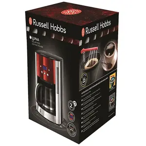 Comparateur de prix : Russell Hobbs Cafetière programmable 12 tasses 1000w rouge - 23240-56 1182