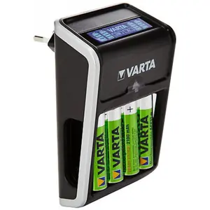 Chargeur Lcd Plug Et 4 Accus AA 2100 Mah Varta 57677101441 Varta pas cher