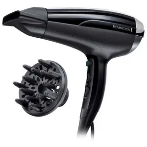 Comparateur de prix : Remington Sèche-cheveux ionique et tourmaline avec diffuseur D5215 - Blanc  