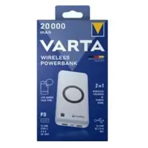 Comparateur de prix : Power Bank - VARTA - 20000 mAh - Charge sans fil 10W - USB Type C PD - QC 3.0