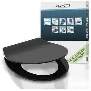 Comparateur de prix : SCHÜTTE Siège de toilette SLIM BLACK Duroplast