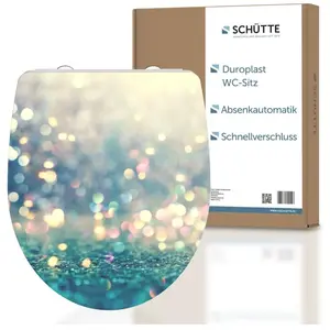 Non communiqué Schütte Abattant WC MAGIC LIGHT, Duroplast High Gloss WC-Sitz avec frein de chute et détachable, emballage brun e-commerce