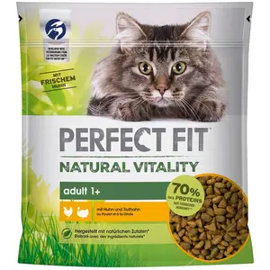 Comparateur de prix : 650g Natural Vitality Adult 1+ poulet, dinde Perfect Fit - Croquettes ...