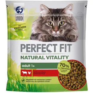650g Natural Vitality Adult 1+ boeuf, poulet Perfect Fit - Croquettes ... pas cher