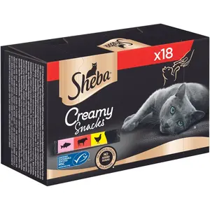Comparateur de prix : 18x12g Sheba Creamy Snacks - Friandises pour chat
