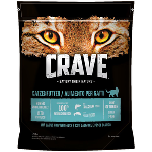 Comparateur de prix : 750g Crave Adult saumon, poisson blanc - Croquettes pour chat
