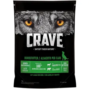 Comparateur de prix : 1kg Crave Adult agneau, boeuf - Croquettes pour chien