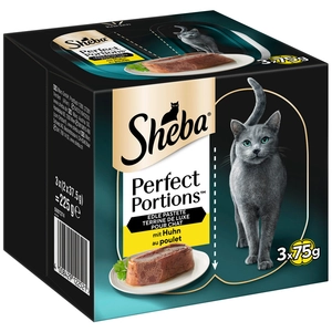 Sheba Perfect Portions 6 x 37,5 g pour chat - Terrine de luxe - poulet pas cher