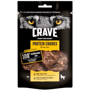 Comparateur de prix : 55g Friandises Crave Protein Chunks , poulet - Friandises pour chien