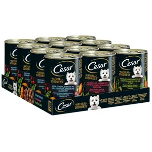 Comparateur de prix : 12x400g Cesar Natural Goodness Multipack 3 variétés - Pâtée pour chien
