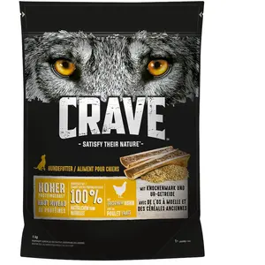 Crave poulet, os à moelle, céréales anciennes pour chien - 1 kg pas cher