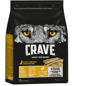 2,8kg poulet, os à moelle, céréales anciennes Crave Croquettes pour chien pas cher
