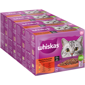 Mégapack Whiskas 7+ Senior 48 x 85 g pour chat - Sélection classique en sauceVendu parzooplus