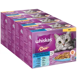 Comparateur de prix : WHISKAS DUO 48 x 85 g pour chat - Les délices de l'océan en gelée