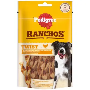 Pedigree Ranchos Twists pour chien - poulet, 60 g pas cher
