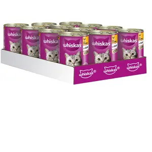 12x400g Whiskas Adult 1+ Poulet en gelée pas cher