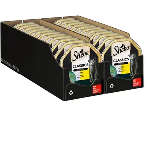 Comparateur de prix : 22x85g Classics veau, poulet Sheba - Nourriture pour Chat