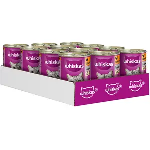 Comparateur de prix :  Whiskas Whiskas Adult 1+ 12 x 400 g pour chat - terrine de volaille