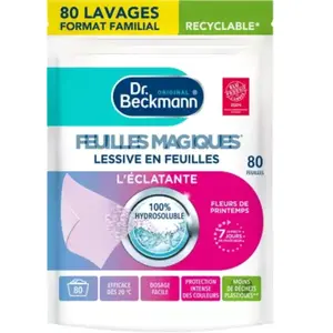 Comparateur de prix : Dr. Beckmann Feuilles Magiques - Lessive en Feuilles - L'Eclatante x80...