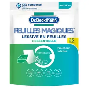 Comparateur de prix : Lessive DR BECKMANN Feuilles magiques l'essentielle x25