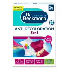 Comparateur de prix : Dr. Beckmann Lingettes anti décoloration 3en1 x26