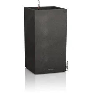 Comparateur de prix : LECHUZA Jardinière CANTO Stone 40 High ALL-IN-ONE Noir graphite 443321