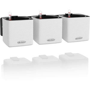 Comparateur de prix : LECHUZA 3 pcs Jardinières Green Wall Home Kit Blanc