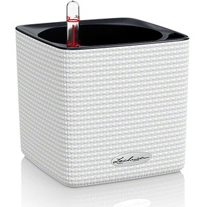 Comparateur de prix : LECHUZA Jardinière de table CUBE Color 14 ALL-IN-ONE Blanc