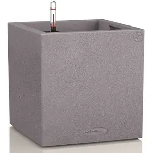 Comparateur de prix : LECHUZA Jardinière Canto Color Square 40 ALL-IN-ONE Gris 13720