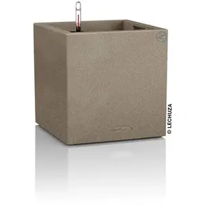 Comparateur de prix : LECHUZA Jardinière Canto Color Square 40 ALL-IN-ONE Beige 13721