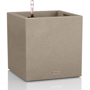 Comparateur de prix : Pot de fleurs - Lechuza - Canto Square - Beige - Pierre naturelle - Avec réserve d'eau