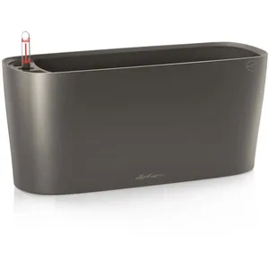 Comparateur de prix : Lechuza Pot de table Delta 20 - kit complet, anthracite métallisé 40 cm