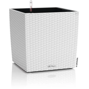 Pot lechuza 50 x 50 cm blanc noir polypropylène plastique pas cher