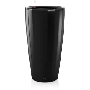 Comparateur de prix : Pot de fleurs - LECHUZA - Rondo Premium 32 - Noir - Avec réserve d'eau - 13L